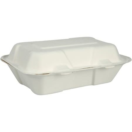 Containers, To-Go, Clam Shell Meal Box W/ Hinged Lid